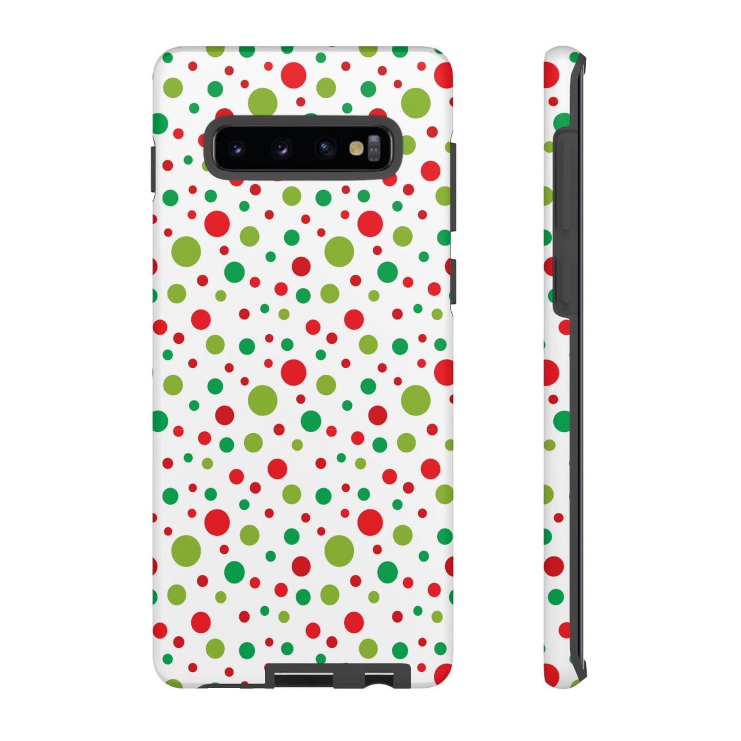Red & Green Christmas Polka Dots – Samsung Galaxy Case - BOGO Cases