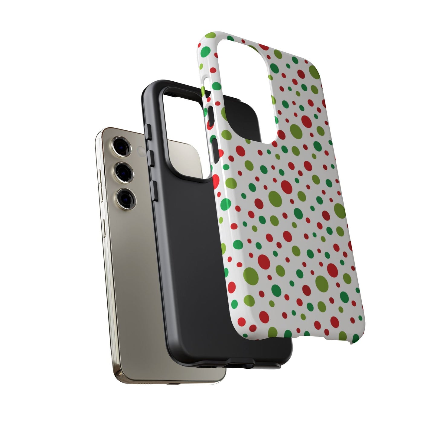 Red & Green Christmas Polka Dots – Samsung Galaxy Case - BOGO Cases