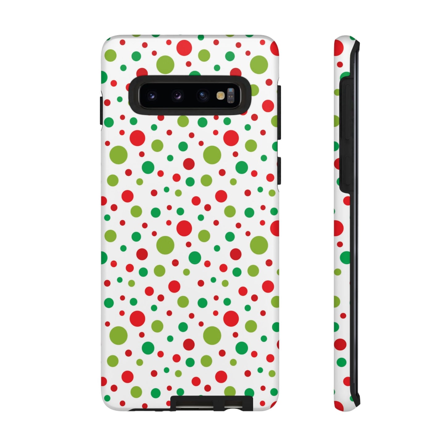 Red & Green Christmas Polka Dots – Samsung Galaxy Case - BOGO Cases