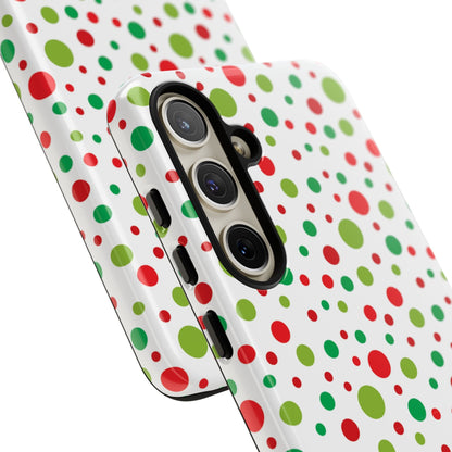 Red & Green Christmas Polka Dots – Samsung Galaxy Case - BOGO Cases