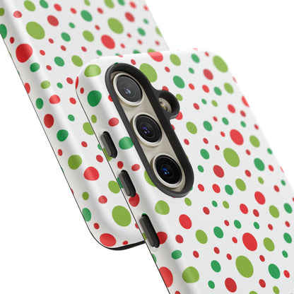 Red & Green Christmas Polka Dots – Samsung Galaxy Case - BOGO Cases
