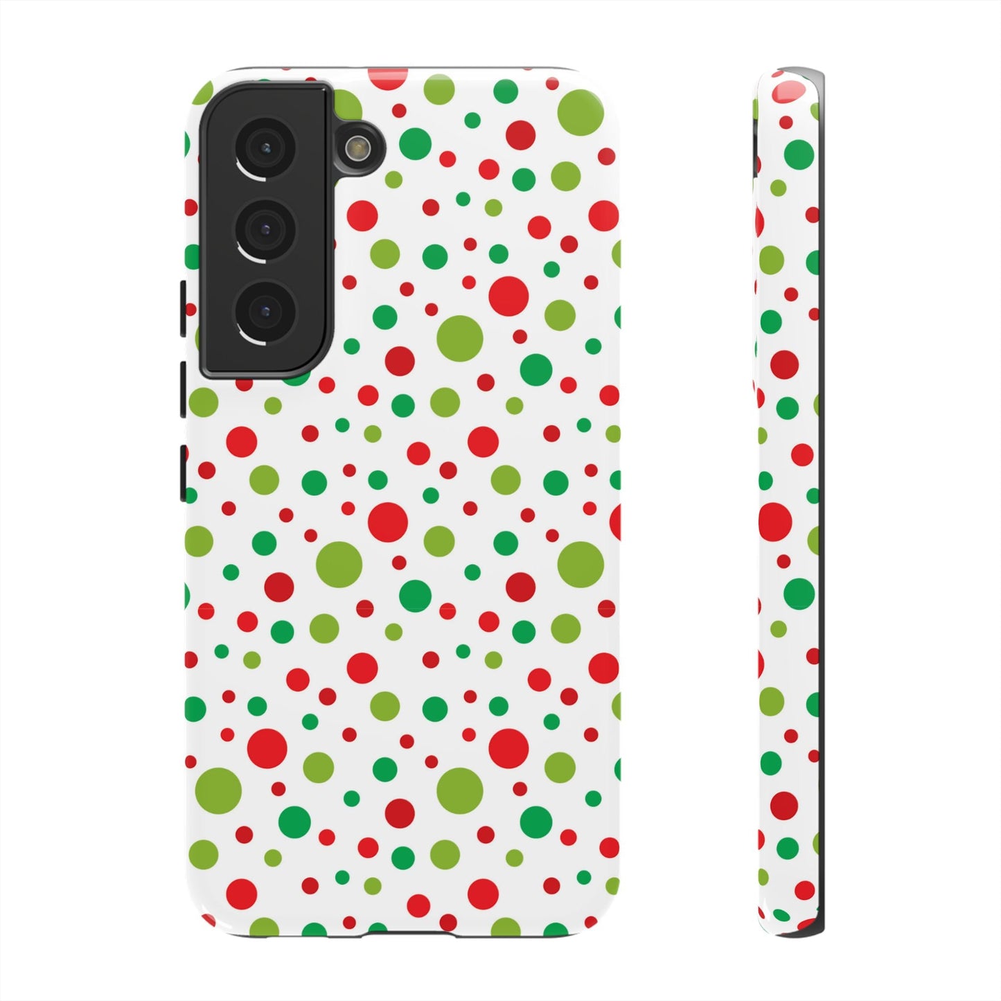 Red & Green Christmas Polka Dots – Samsung Galaxy Case - BOGO Cases