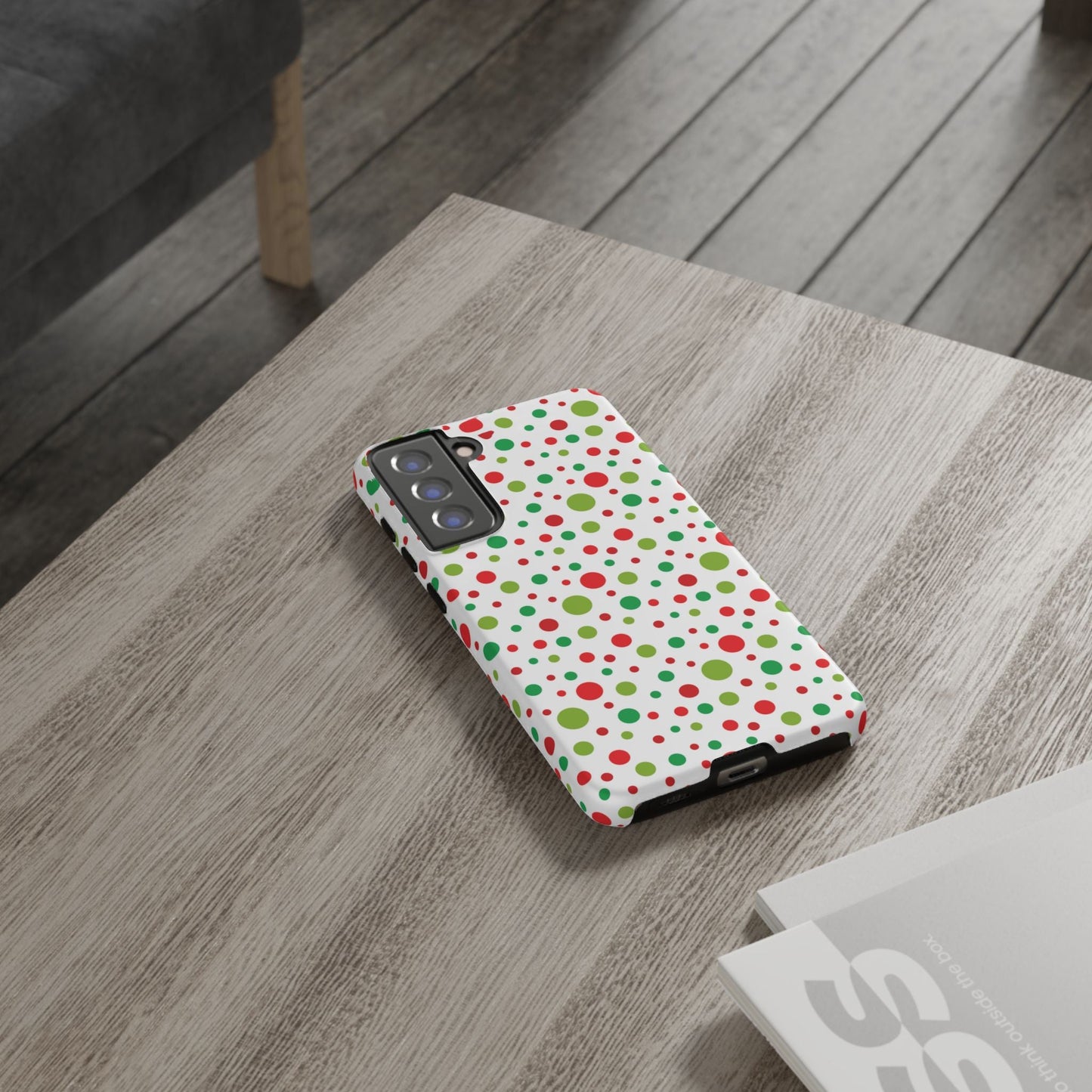 Red & Green Christmas Polka Dots – Samsung Galaxy Case - BOGO Cases
