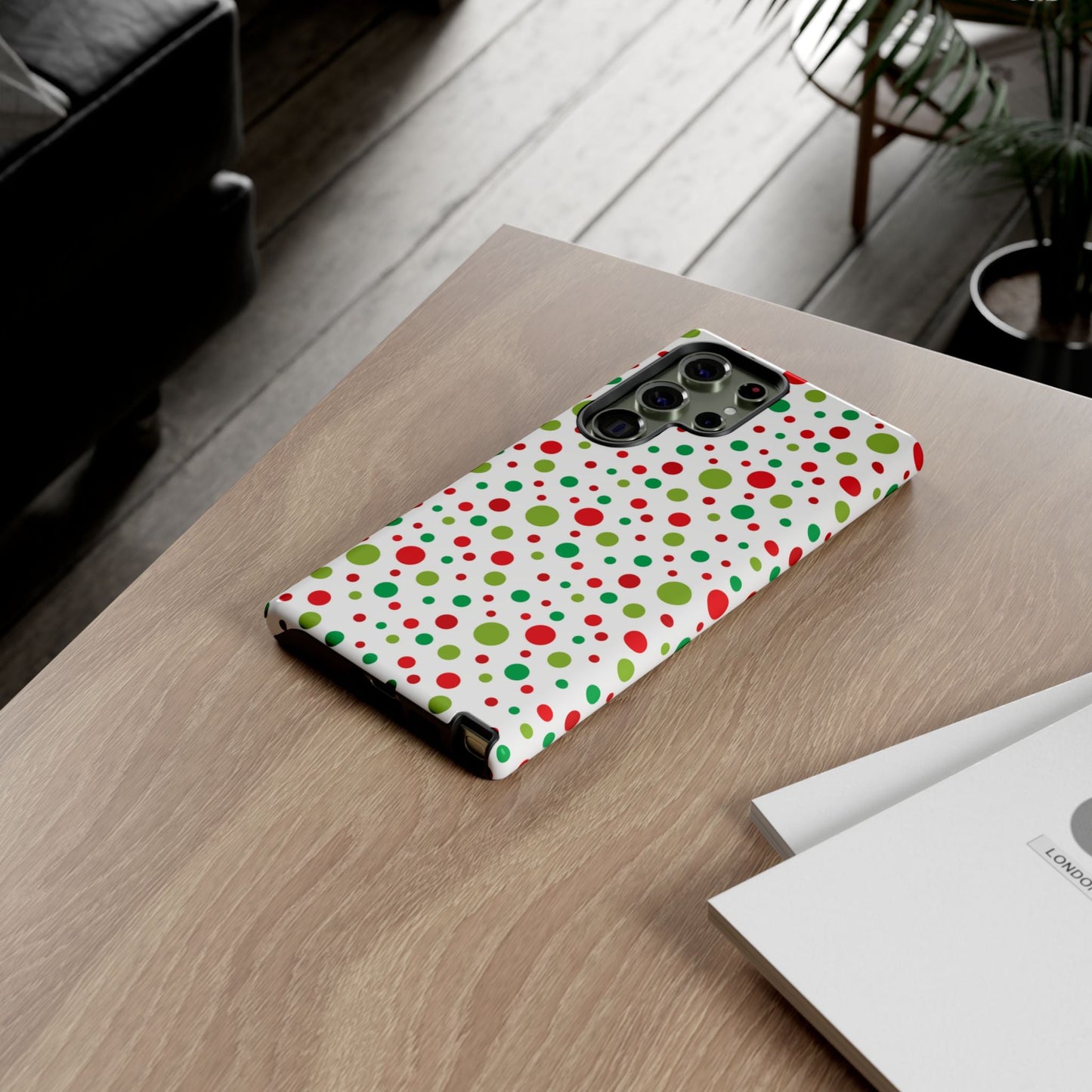 Red & Green Christmas Polka Dots – Samsung Galaxy Case - BOGO Cases