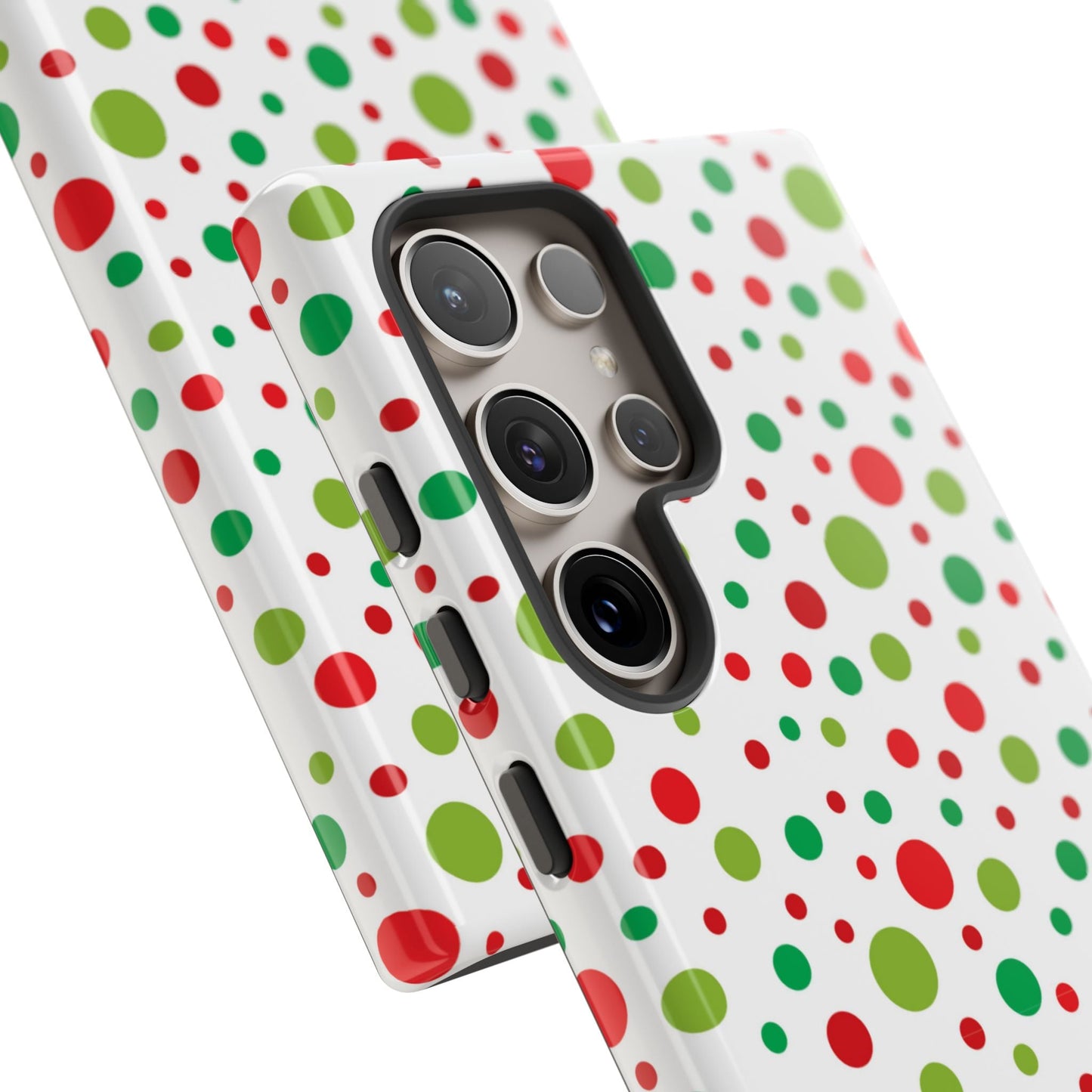 Red & Green Christmas Polka Dots – Samsung Galaxy Case - BOGO Cases