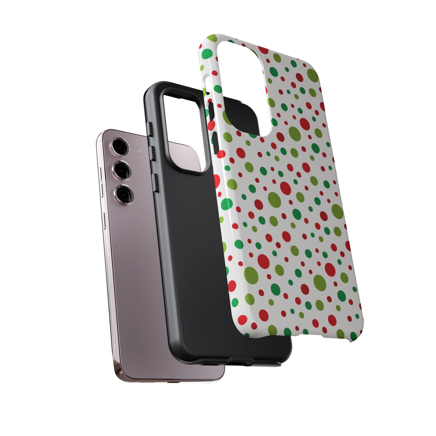 Red & Green Christmas Polka Dots – Samsung Galaxy Case - BOGO Cases