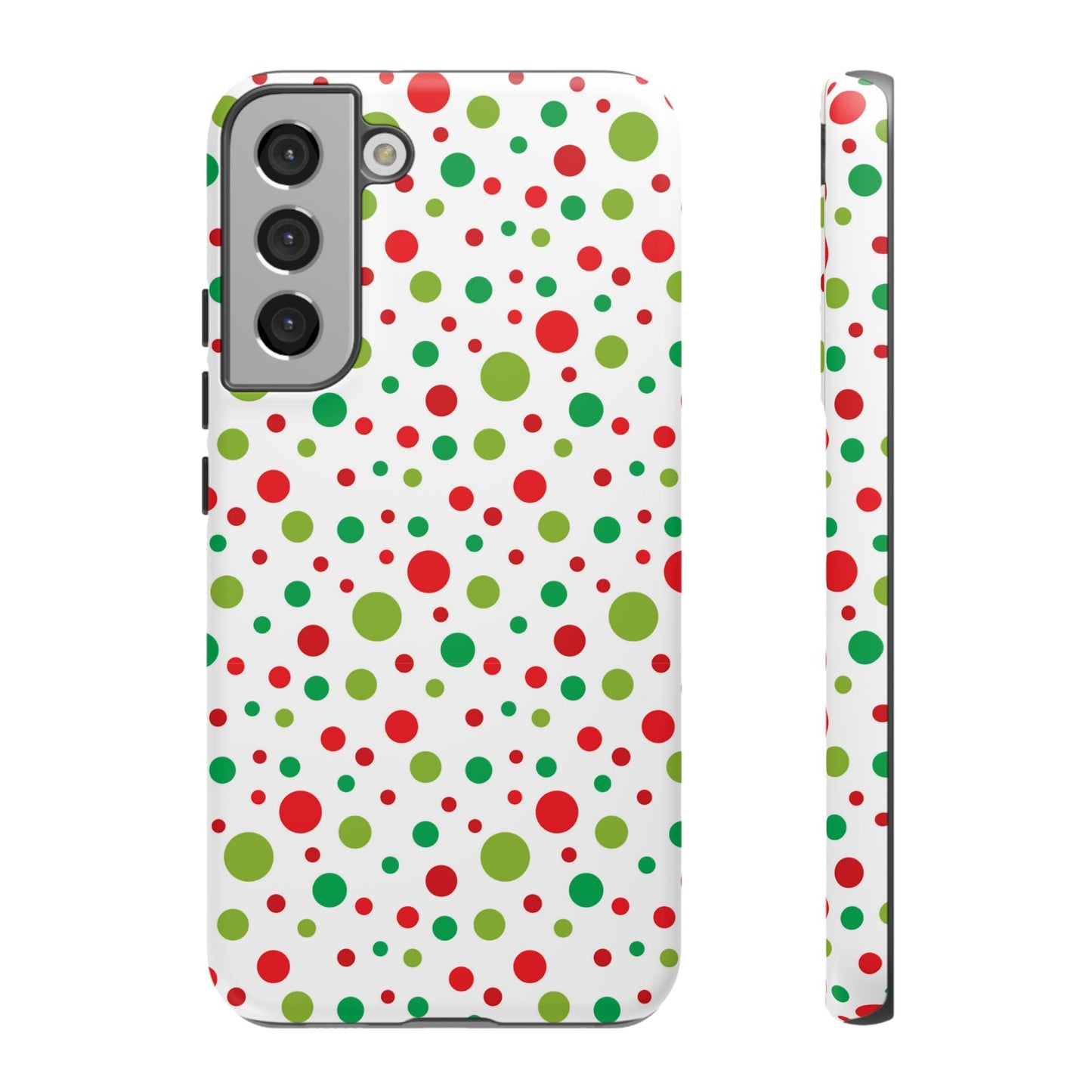 Red & Green Christmas Polka Dots – Samsung Galaxy Case - BOGO Cases