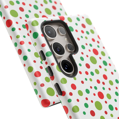 Red & Green Christmas Polka Dots – Samsung Galaxy Case - BOGO Cases