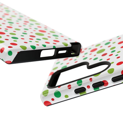 Red & Green Christmas Polka Dots – Samsung Galaxy Case - BOGO Cases