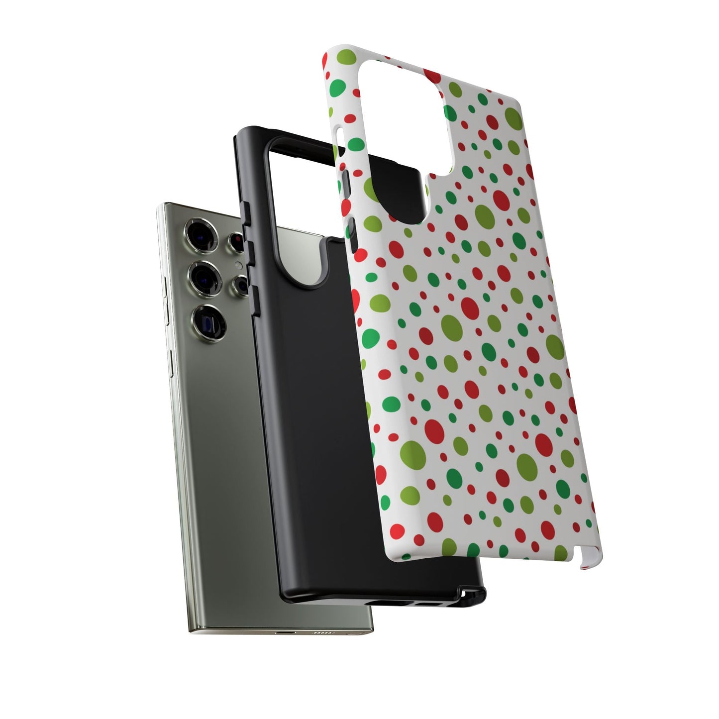 Red & Green Christmas Polka Dots – Samsung Galaxy Case - BOGO Cases