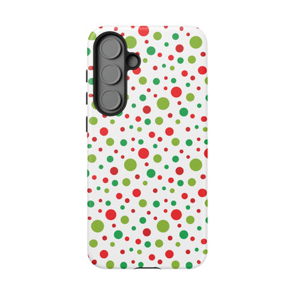Red & Green Christmas Polka Dots – Samsung Galaxy Case - BOGO Cases