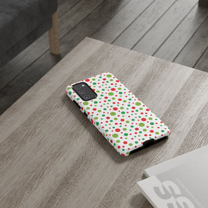 Red & Green Christmas Polka Dots – Samsung Galaxy Case - BOGO Cases