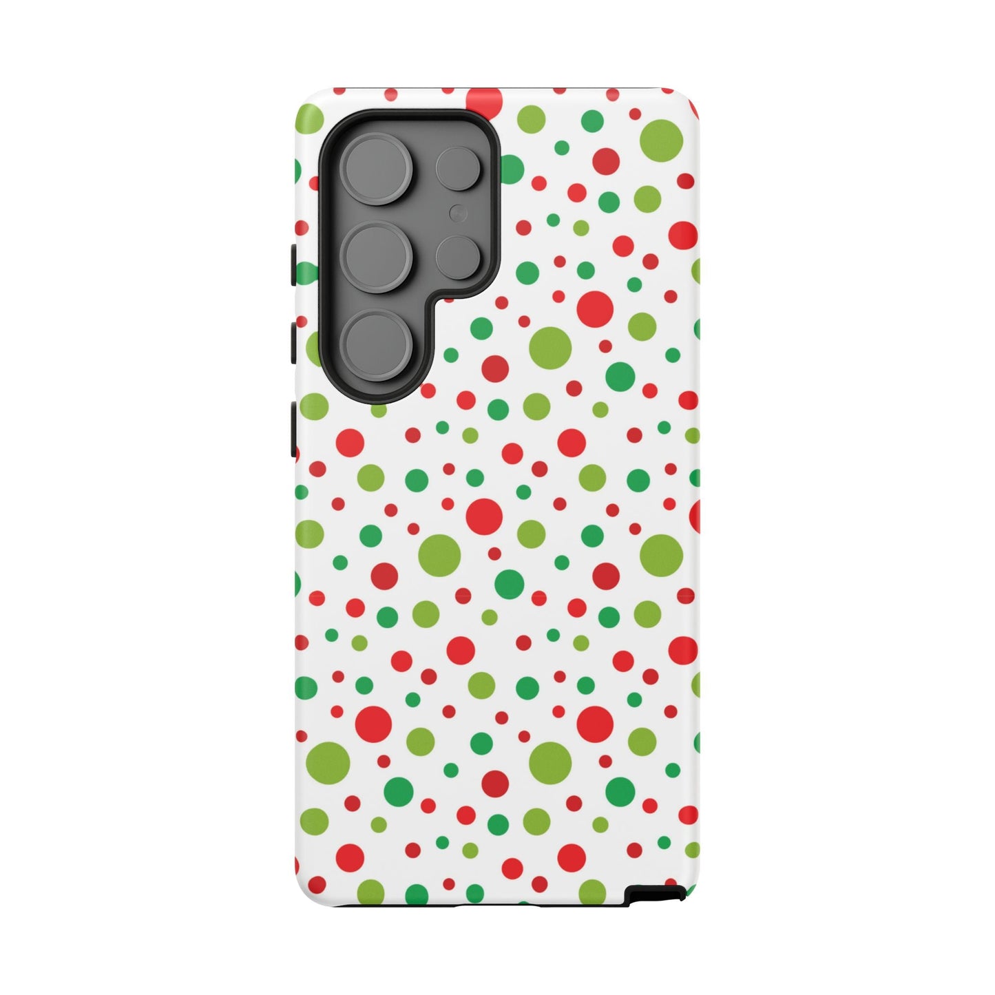 Red & Green Christmas Polka Dots – Samsung Galaxy Case - BOGO Cases