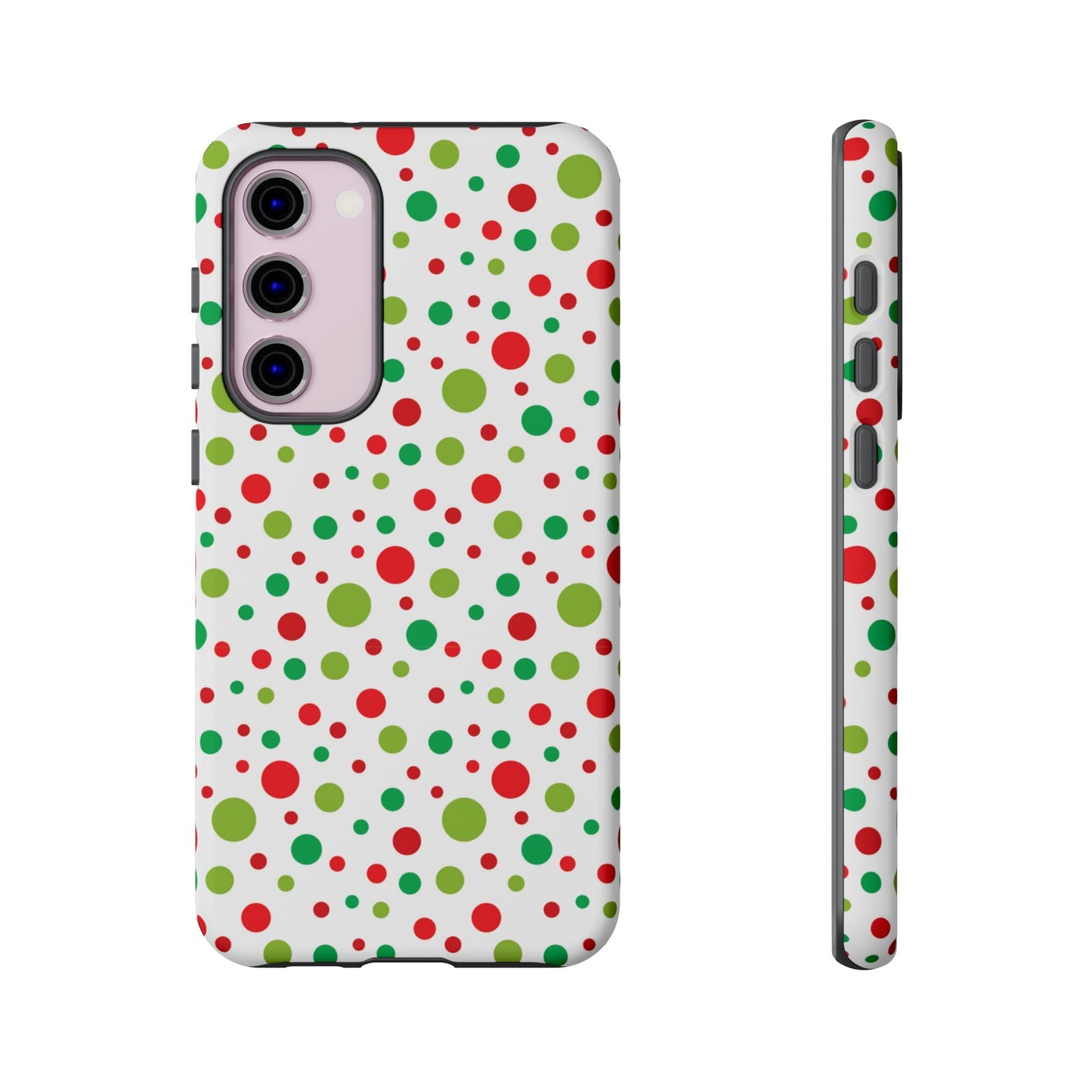 Red & Green Christmas Polka Dots – Samsung Galaxy Case - BOGO Cases