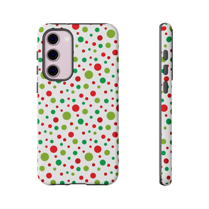 Red & Green Christmas Polka Dots – Samsung Galaxy Case - BOGO Cases