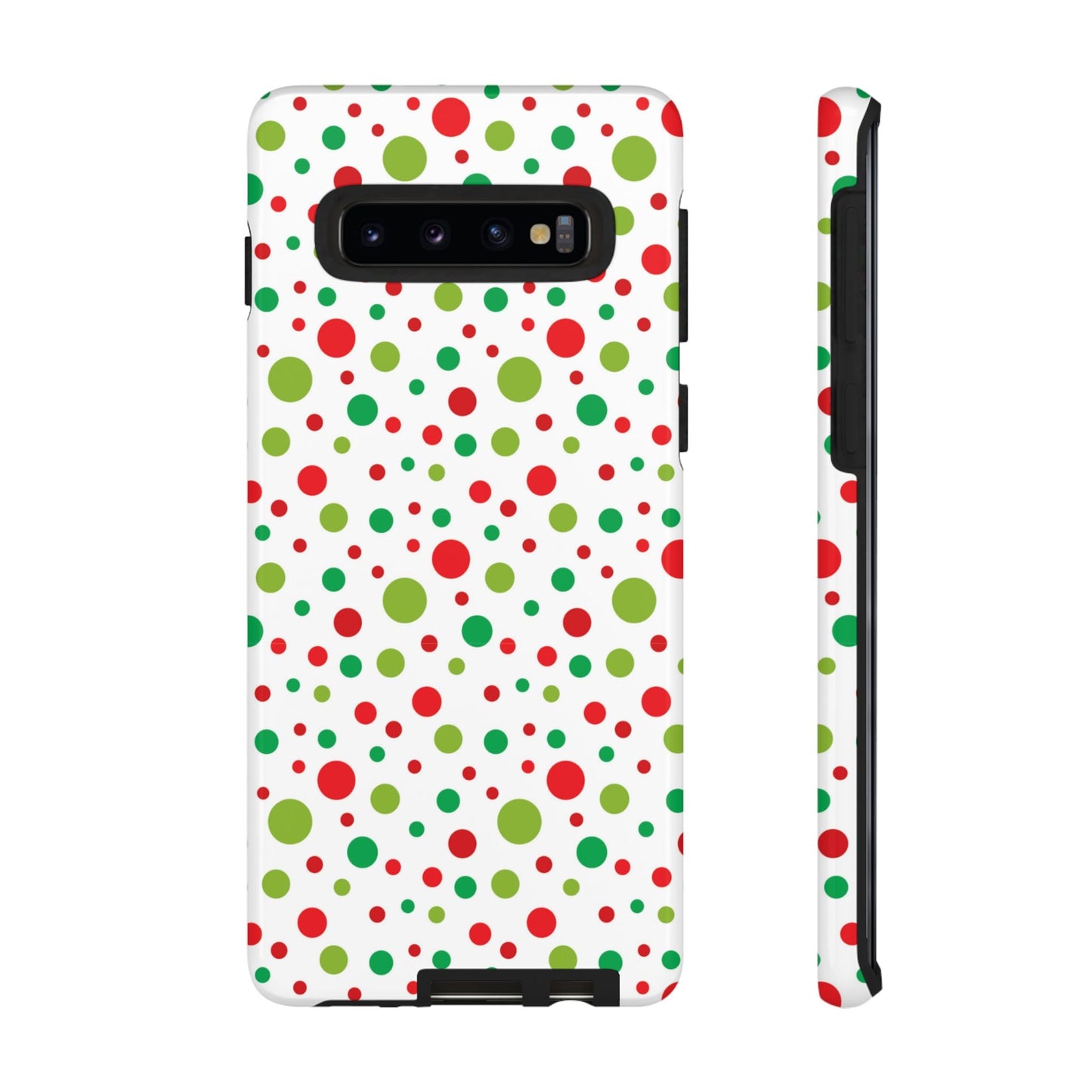 Red & Green Christmas Polka Dots – Samsung Galaxy Case - BOGO Cases