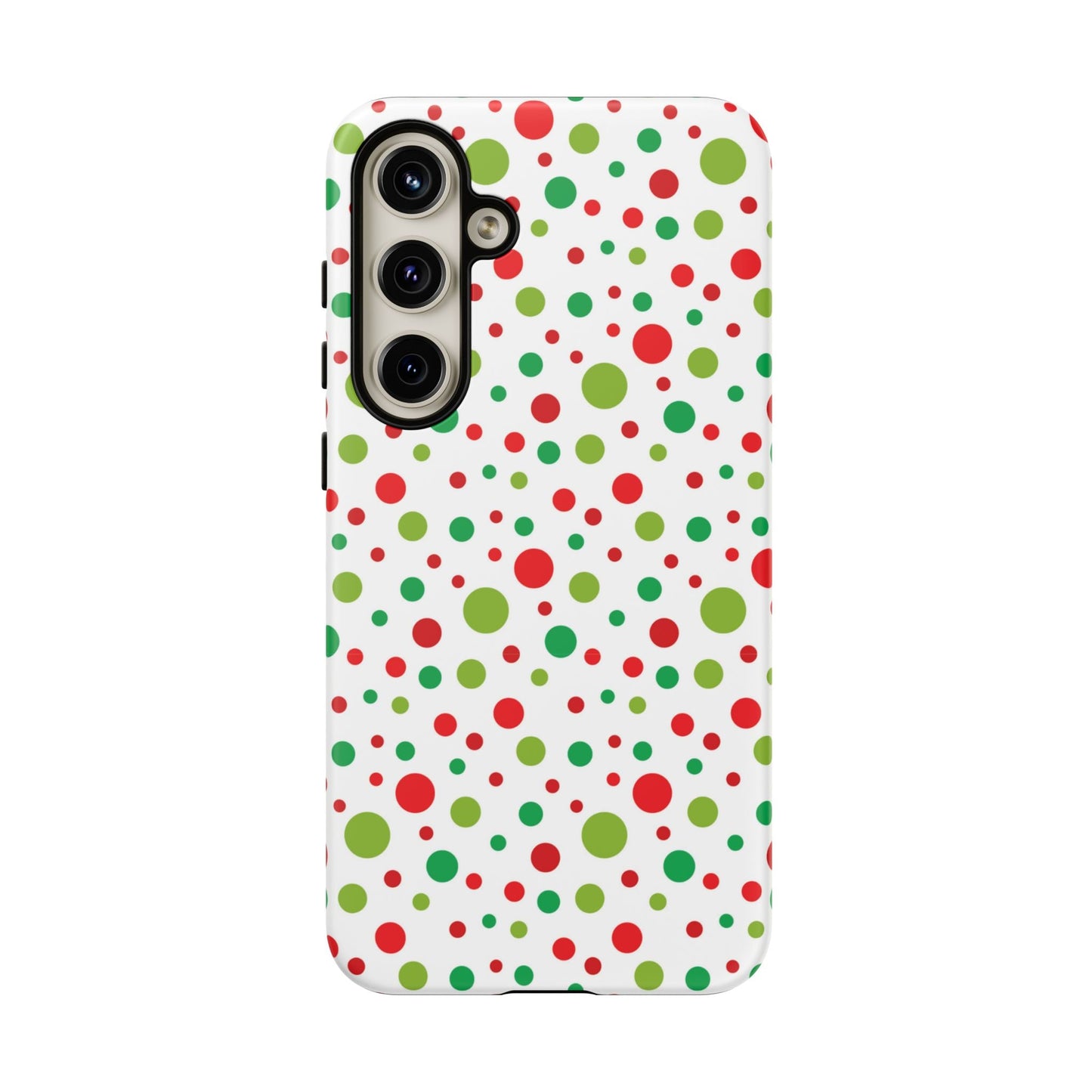 Red & Green Christmas Polka Dots – Samsung Galaxy Case - BOGO Cases