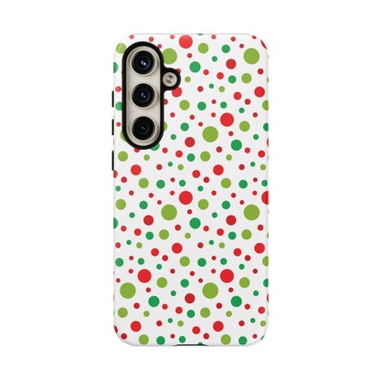 Red & Green Christmas Polka Dots – Samsung Galaxy Case - BOGO Cases