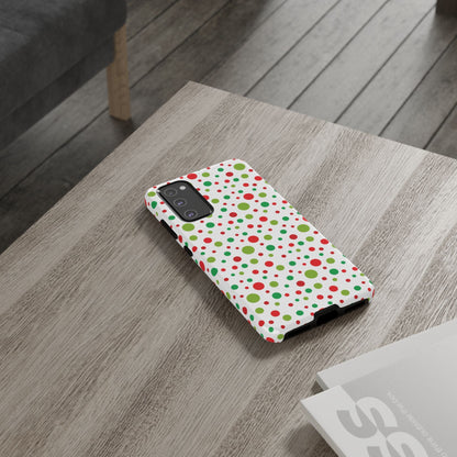 Red & Green Christmas Polka Dots – Samsung Galaxy Case - BOGO Cases