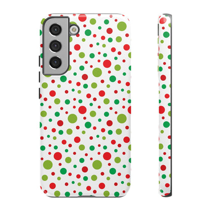 Red & Green Christmas Polka Dots – Samsung Galaxy Case - BOGO Cases