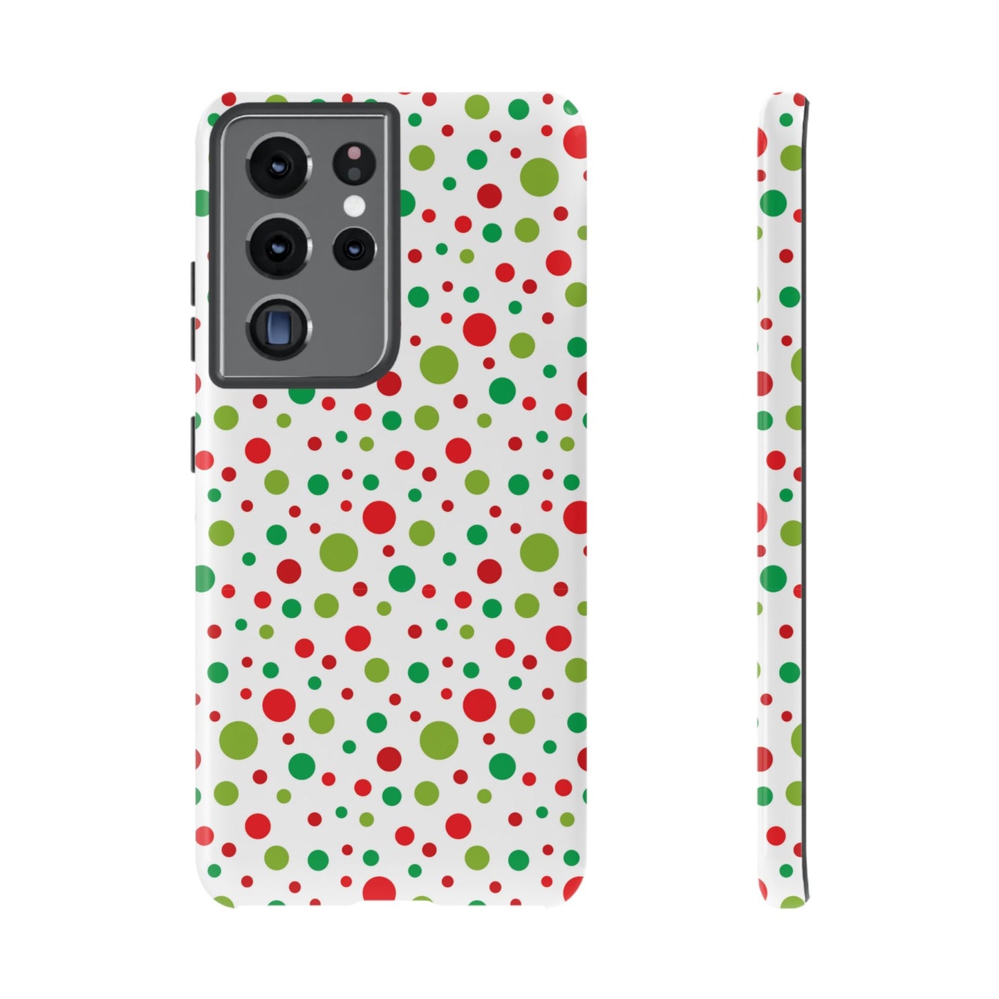 Red & Green Christmas Polka Dots – Samsung Galaxy Case - BOGO Cases