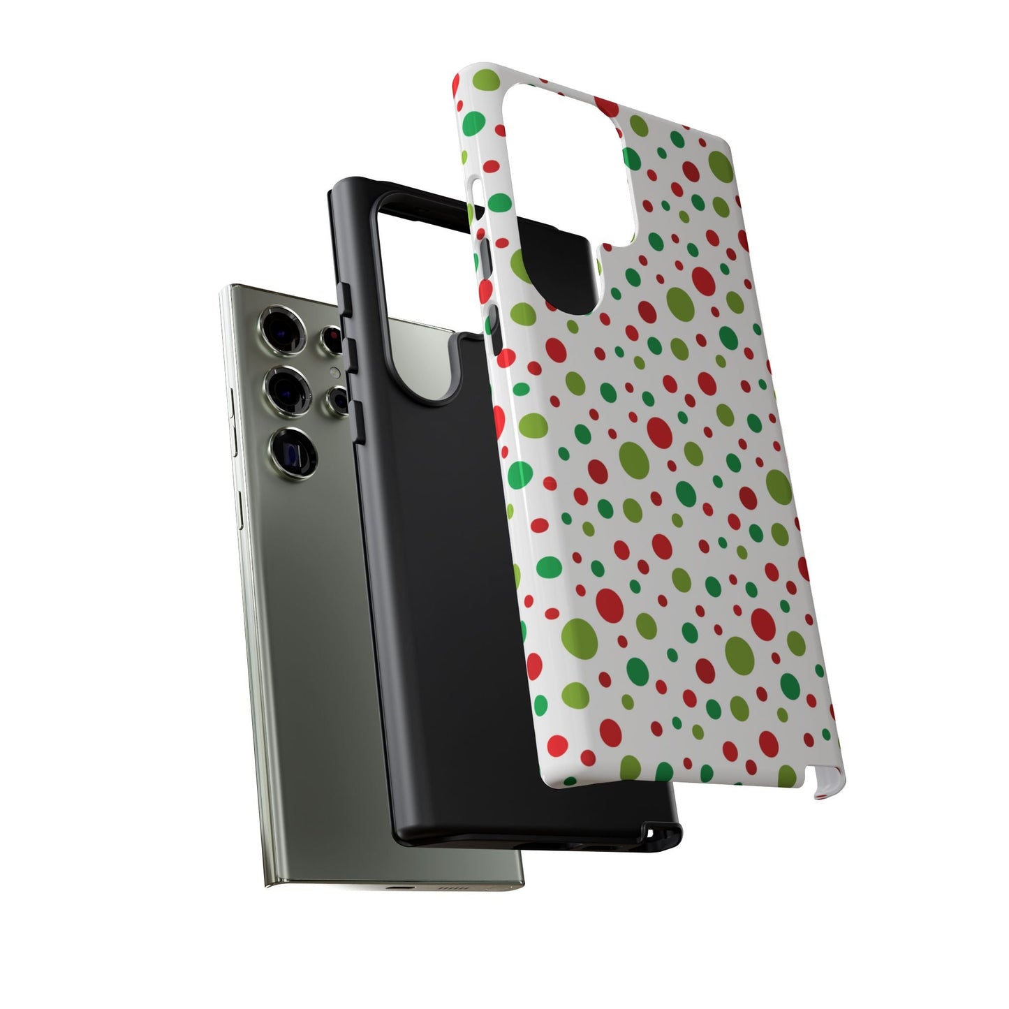 Red & Green Christmas Polka Dots – Samsung Galaxy Case - BOGO Cases
