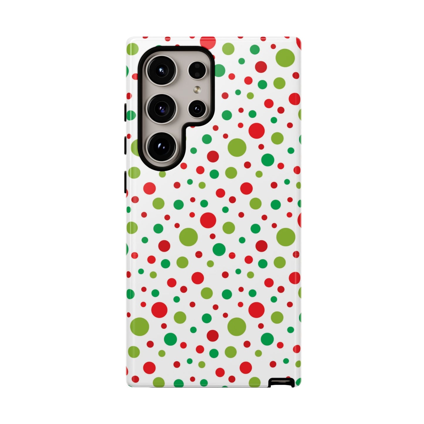 Red & Green Christmas Polka Dots – Samsung Galaxy Case - BOGO Cases