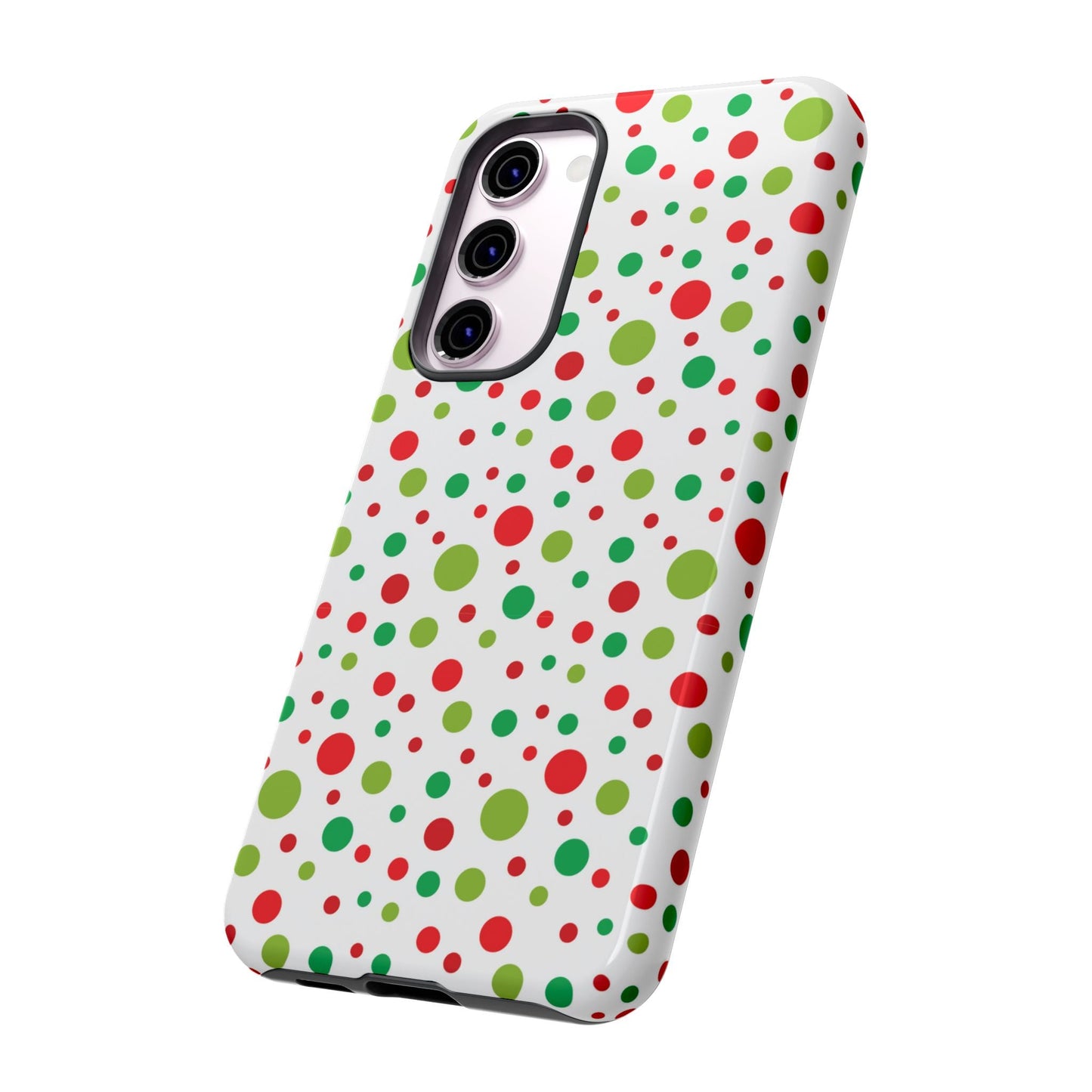 Red & Green Christmas Polka Dots – Samsung Galaxy Case - BOGO Cases