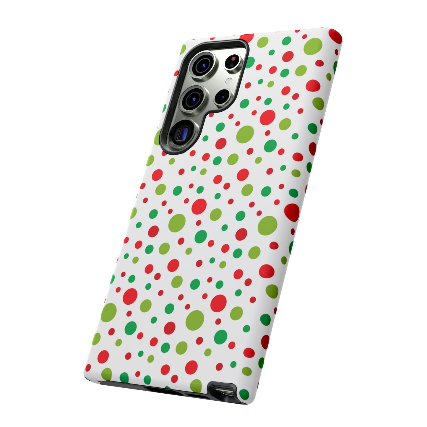 Red & Green Christmas Polka Dots – Samsung Galaxy Case - BOGO Cases