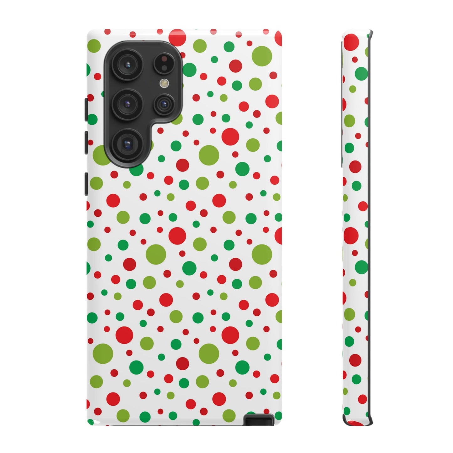 Red & Green Christmas Polka Dots – Samsung Galaxy Case - BOGO Cases
