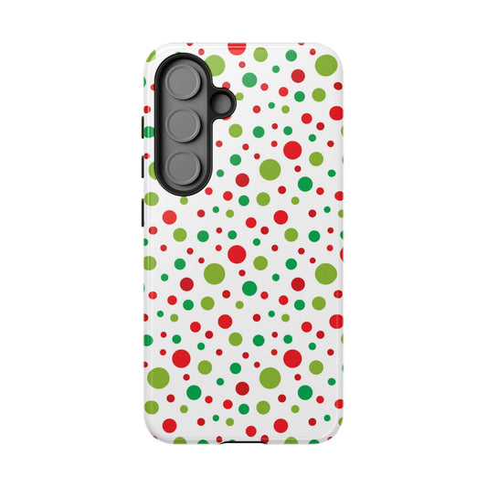 Red & Green Christmas Polka Dots – Samsung Galaxy Case - BOGO Cases