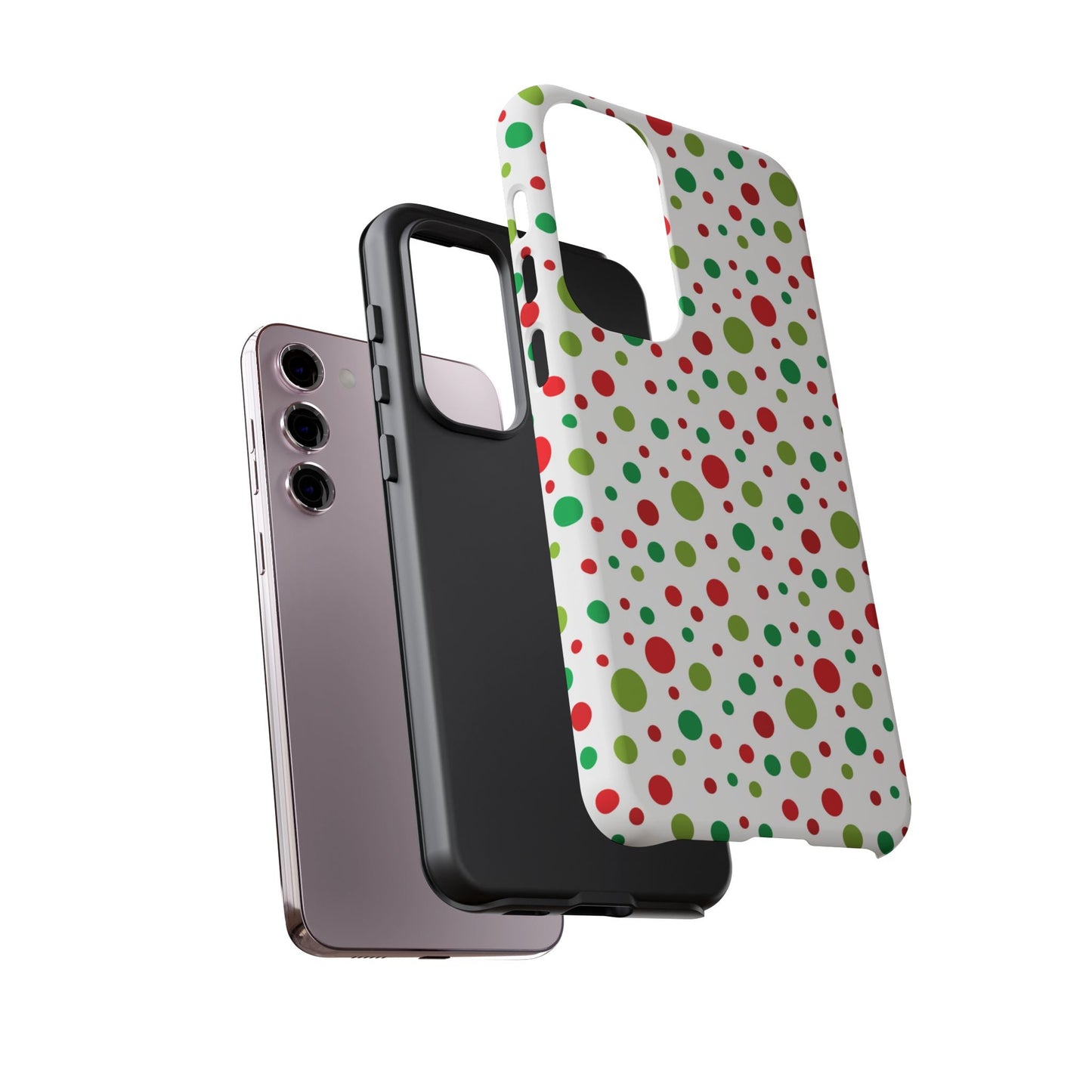 Red & Green Christmas Polka Dots – Samsung Galaxy Case - BOGO Cases