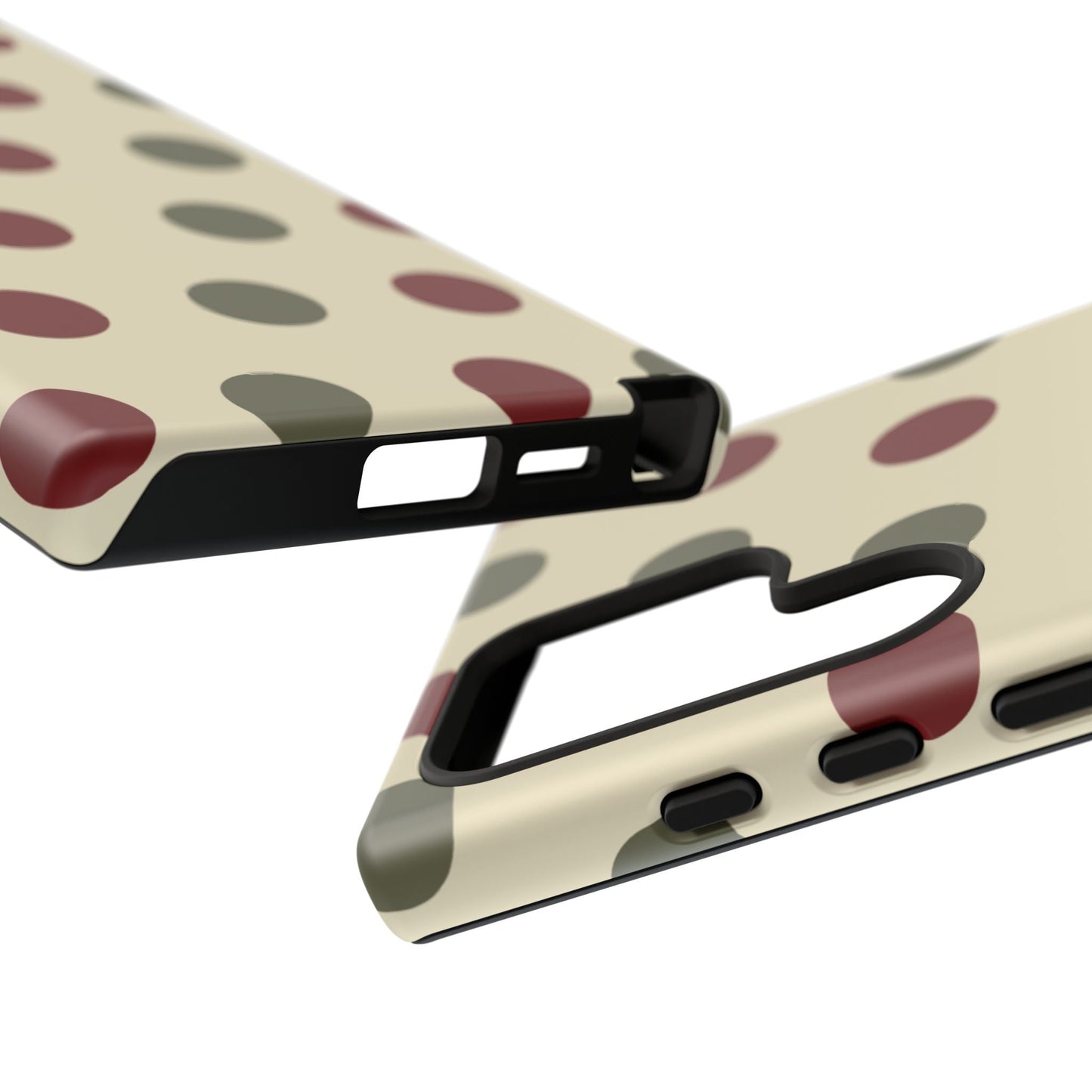 Red & Green Polka Dots on Cream – Samsung Galaxy Case - BOGO Cases
