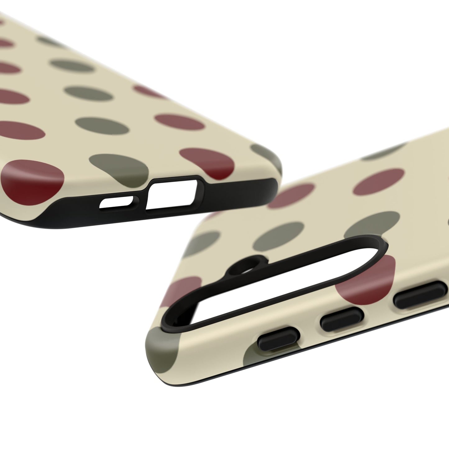 Red & Green Polka Dots on Cream – Samsung Galaxy Case - BOGO Cases