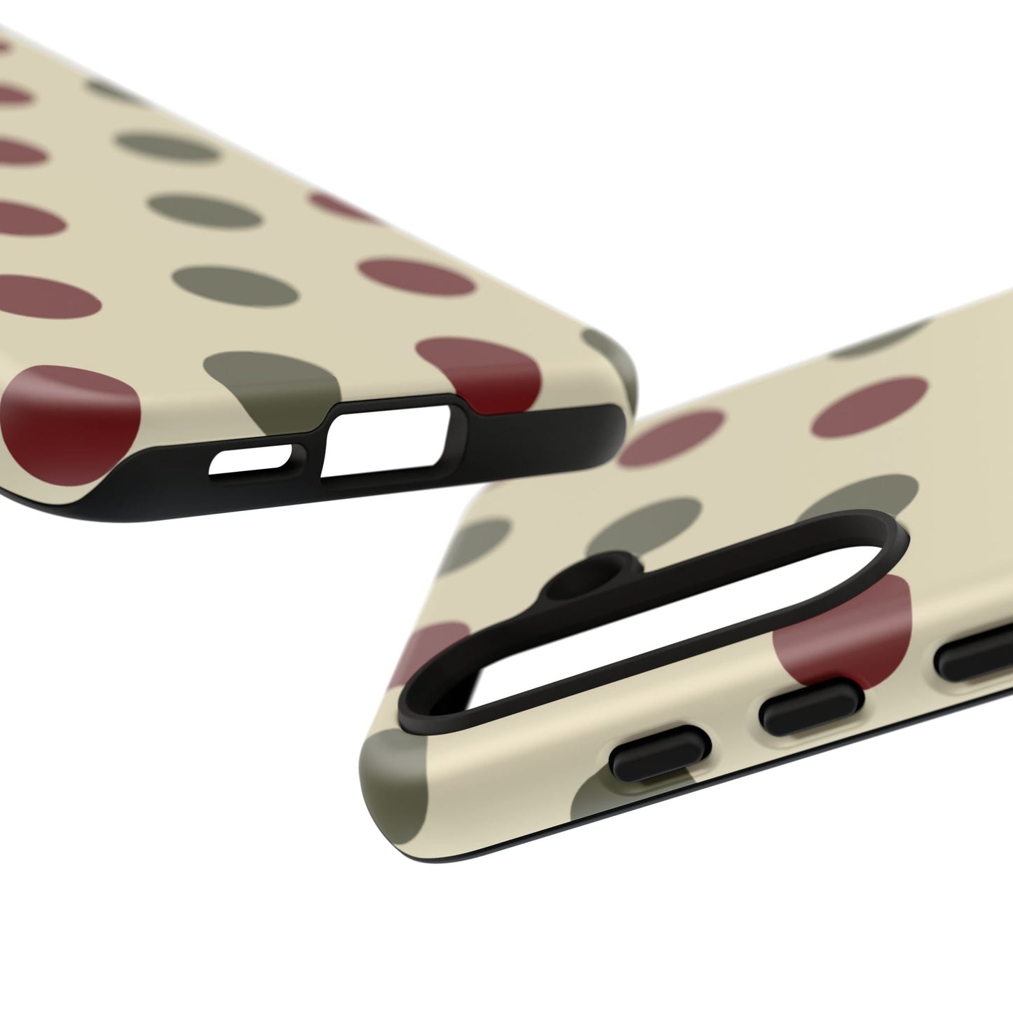 Red & Green Polka Dots on Cream – Samsung Galaxy Case - BOGO Cases