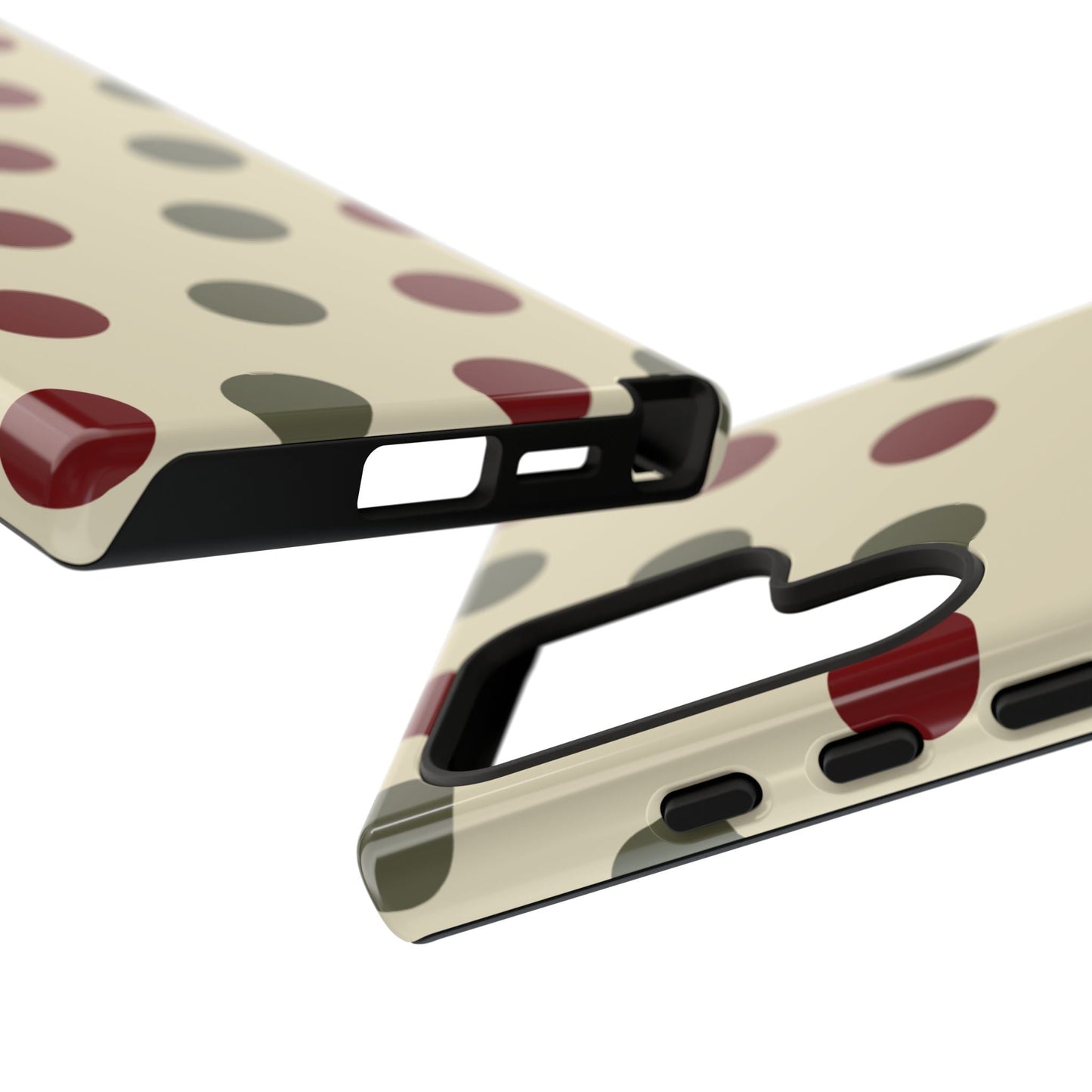 Red & Green Polka Dots on Cream – Samsung Galaxy Case - BOGO Cases