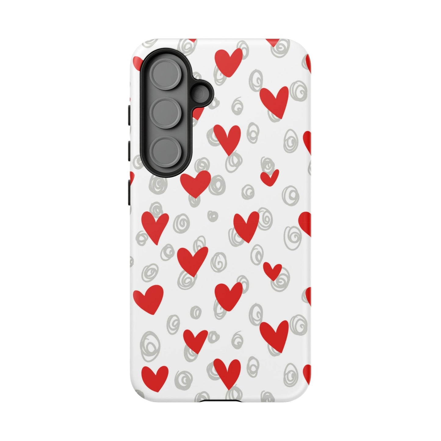Red Hearts & Doodles – Samsung Galaxy Case - BOGO Cases