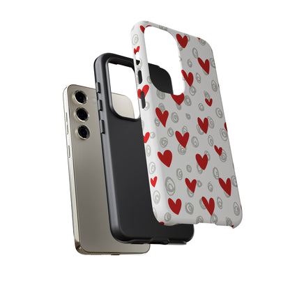 Red Hearts & Doodles – Samsung Galaxy Case - BOGO Cases