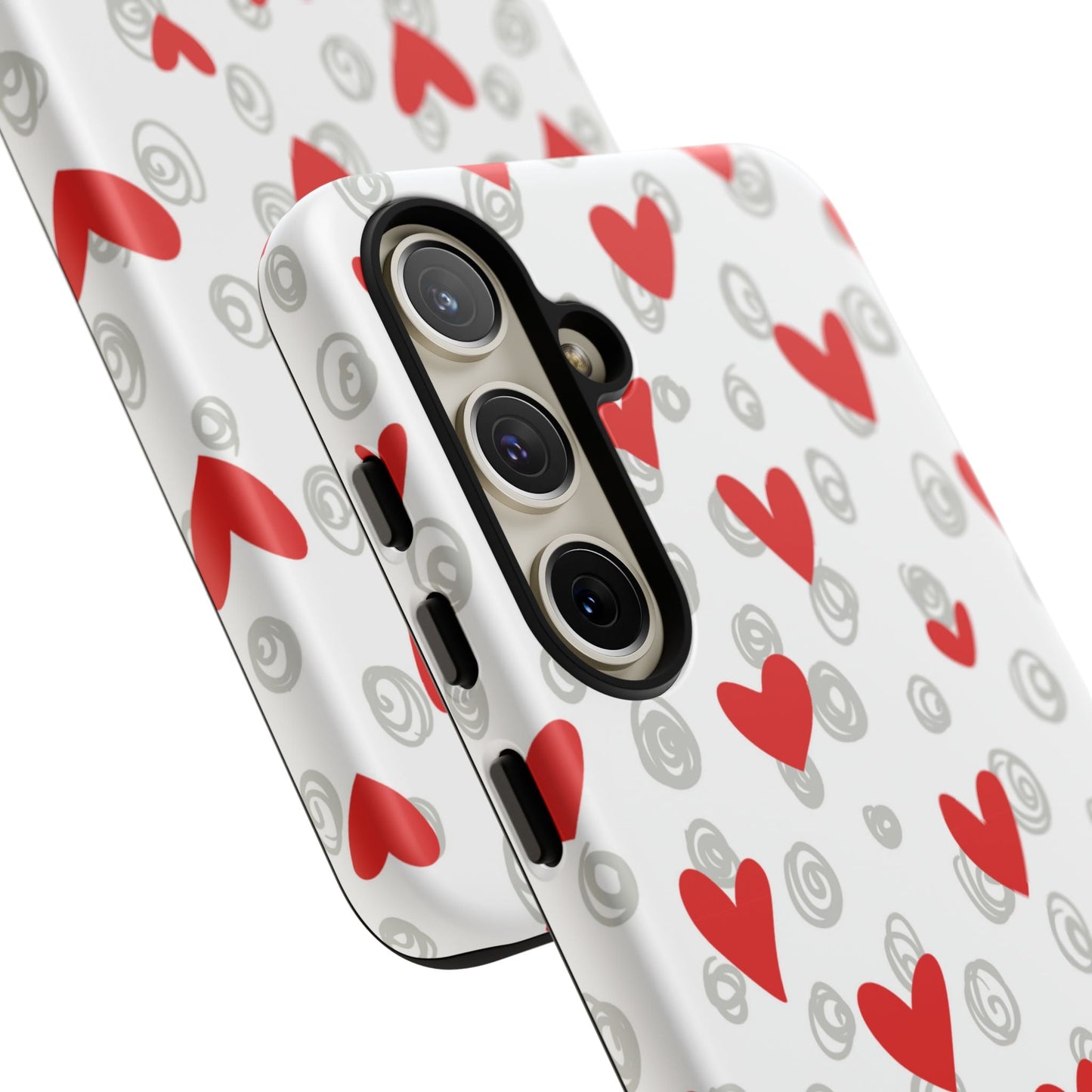 Red Hearts & Doodles – Samsung Galaxy Case - BOGO Cases