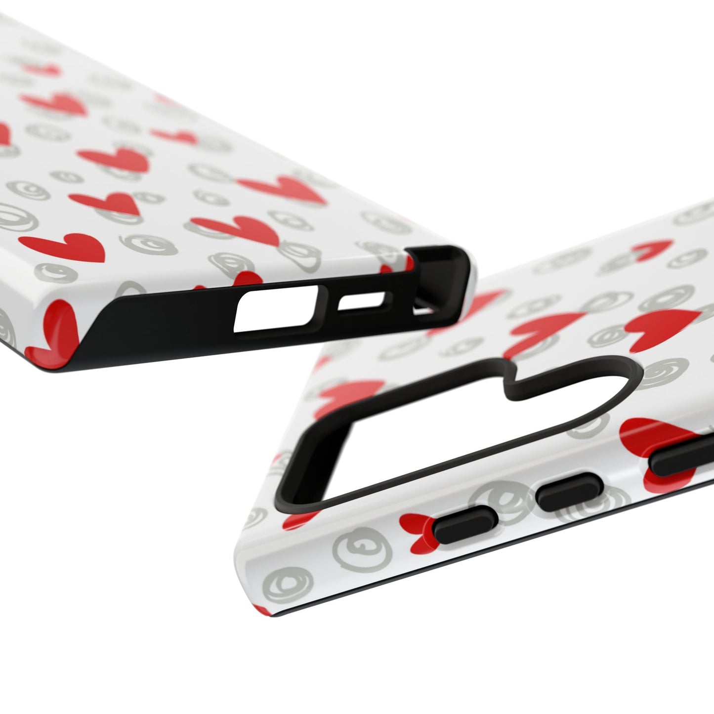 Red Hearts & Doodles – Samsung Galaxy Case - BOGO Cases