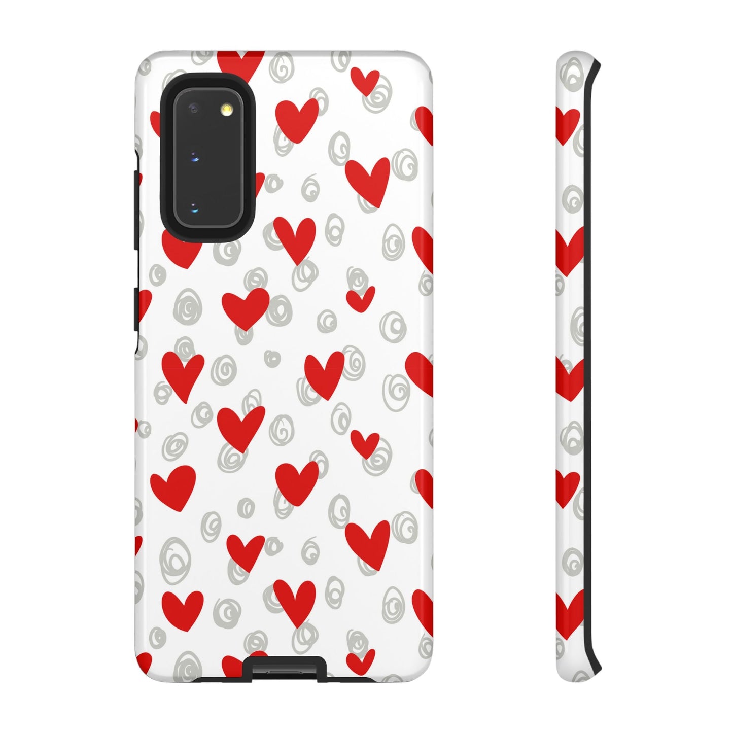 Red Hearts & Doodles – Samsung Galaxy Case - BOGO Cases