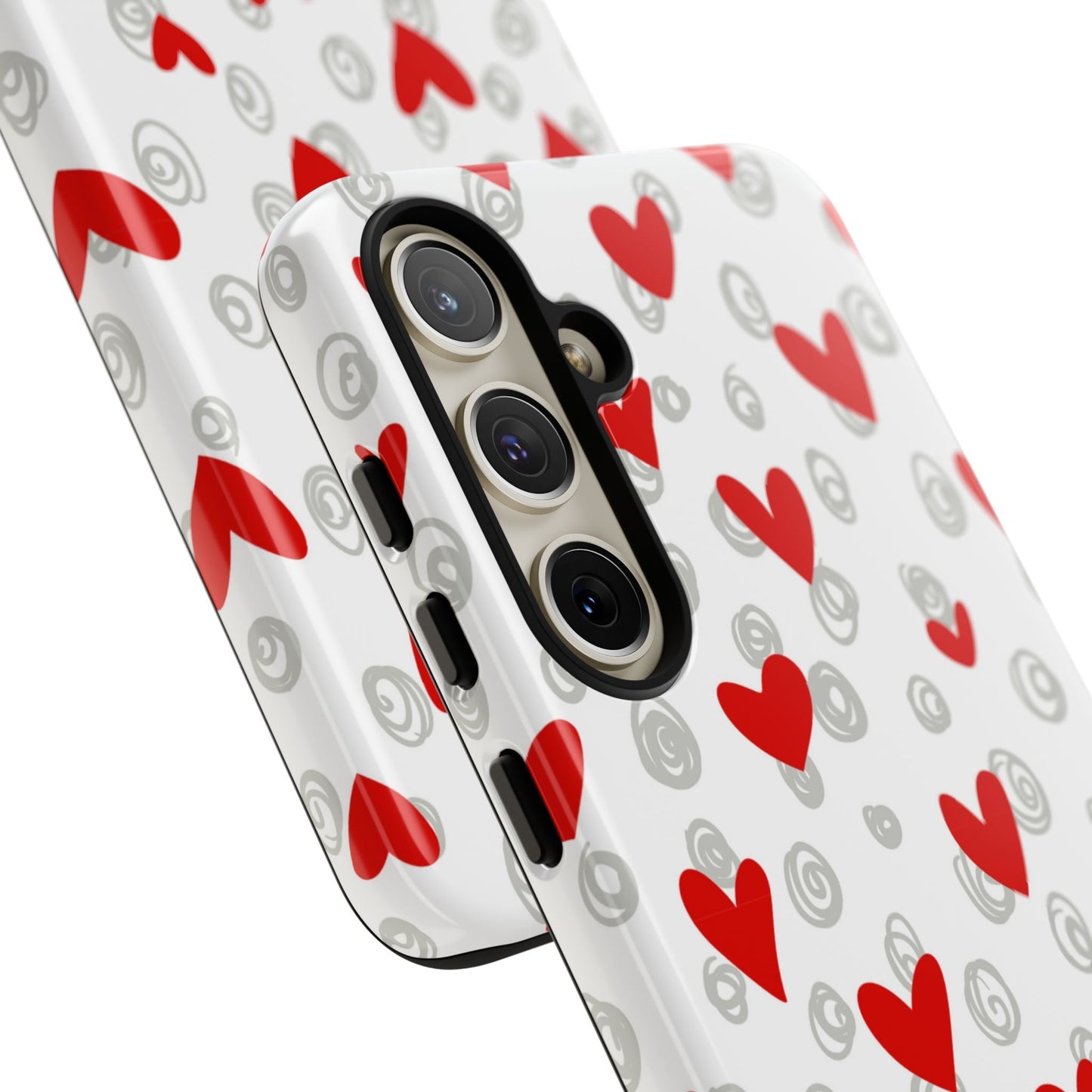 Red Hearts & Doodles – Samsung Galaxy Case - BOGO Cases