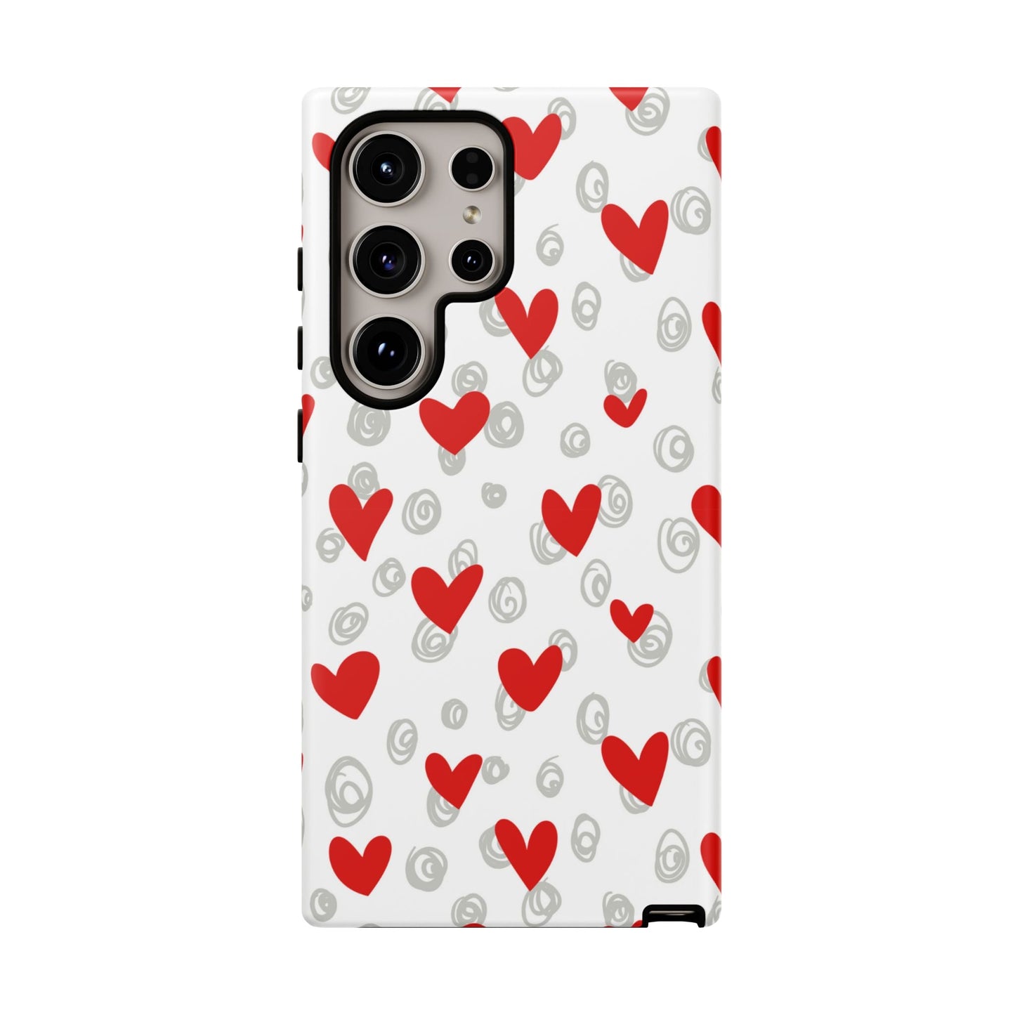 Red Hearts & Doodles – Samsung Galaxy Case - BOGO Cases