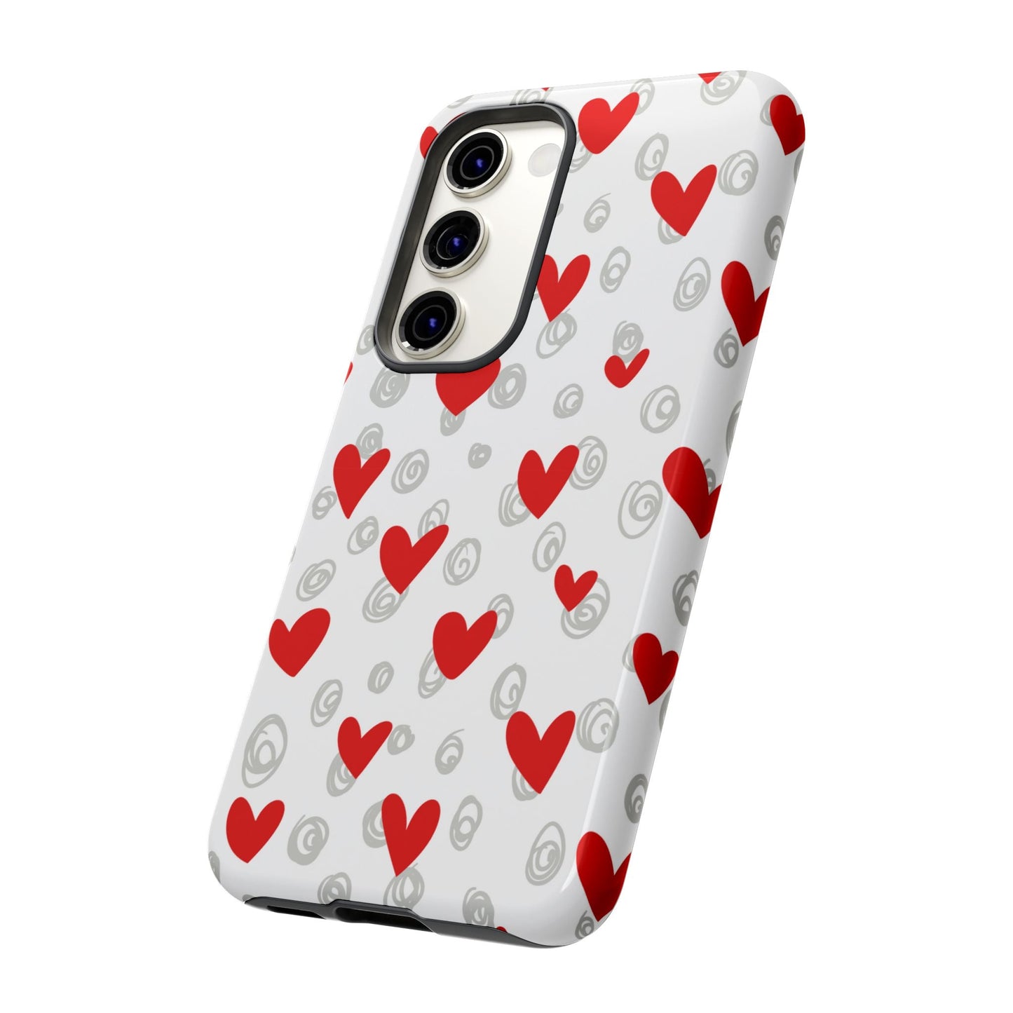 Red Hearts & Doodles – Samsung Galaxy Case - BOGO Cases
