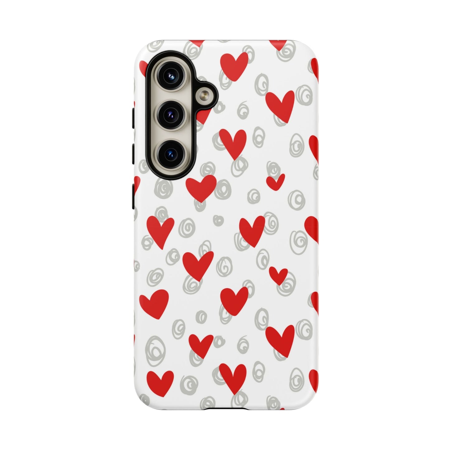 Red Hearts & Doodles – Samsung Galaxy Case - BOGO Cases
