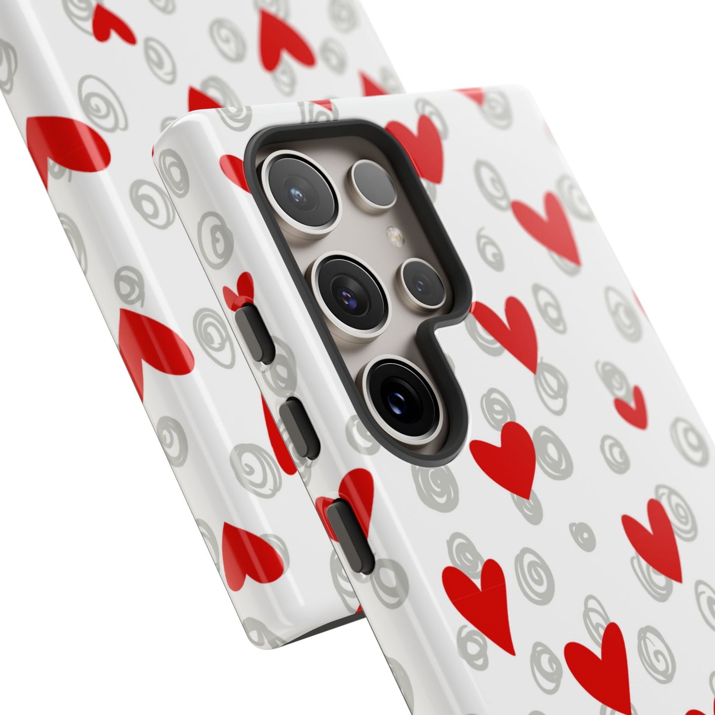 Red Hearts & Doodles – Samsung Galaxy Case - BOGO Cases
