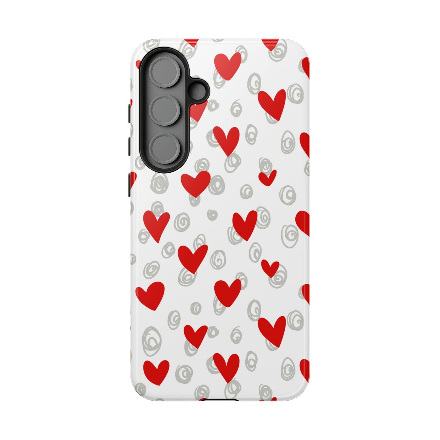 Red Hearts & Doodles – Samsung Galaxy Case - BOGO Cases