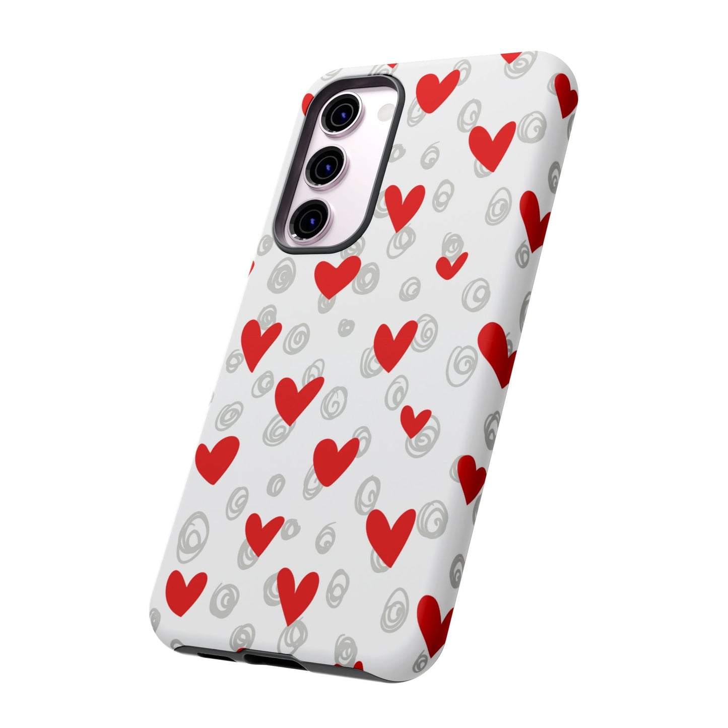 Red Hearts & Doodles – Samsung Galaxy Case - BOGO Cases