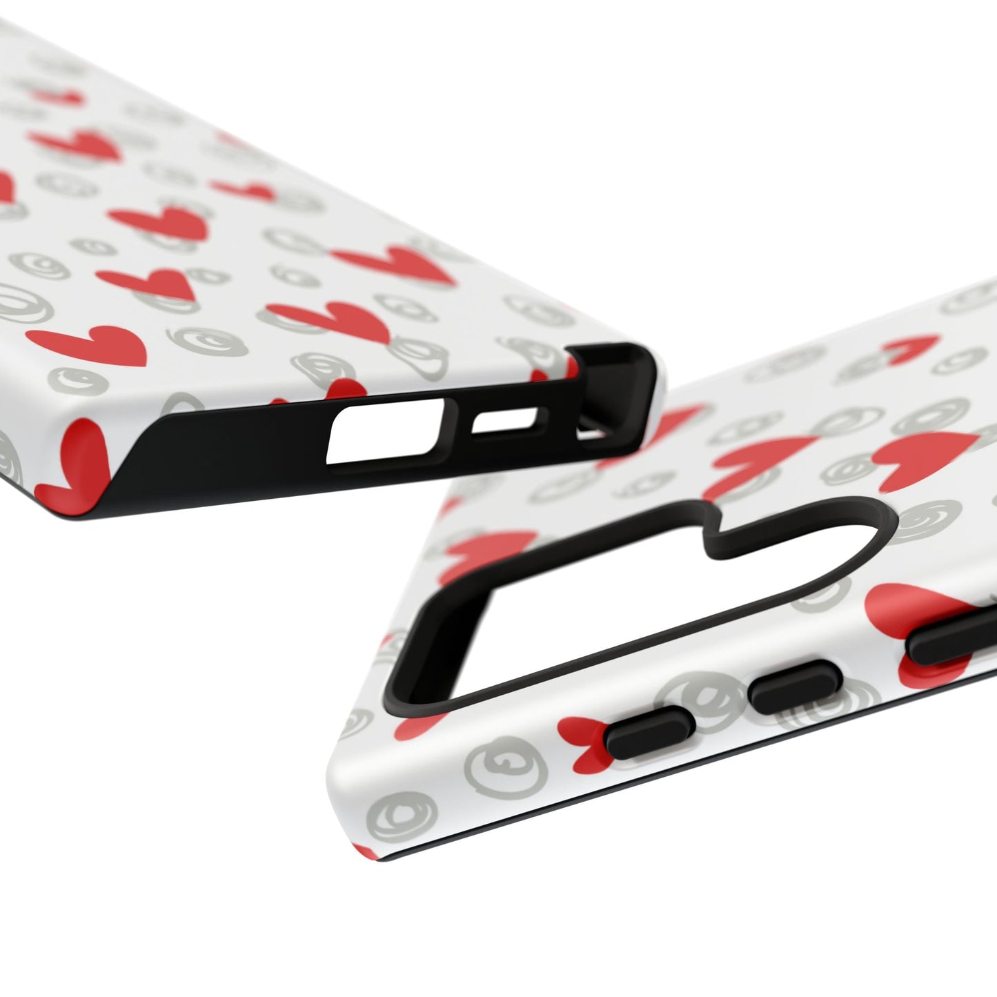 Red Hearts & Doodles – Samsung Galaxy Case - BOGO Cases