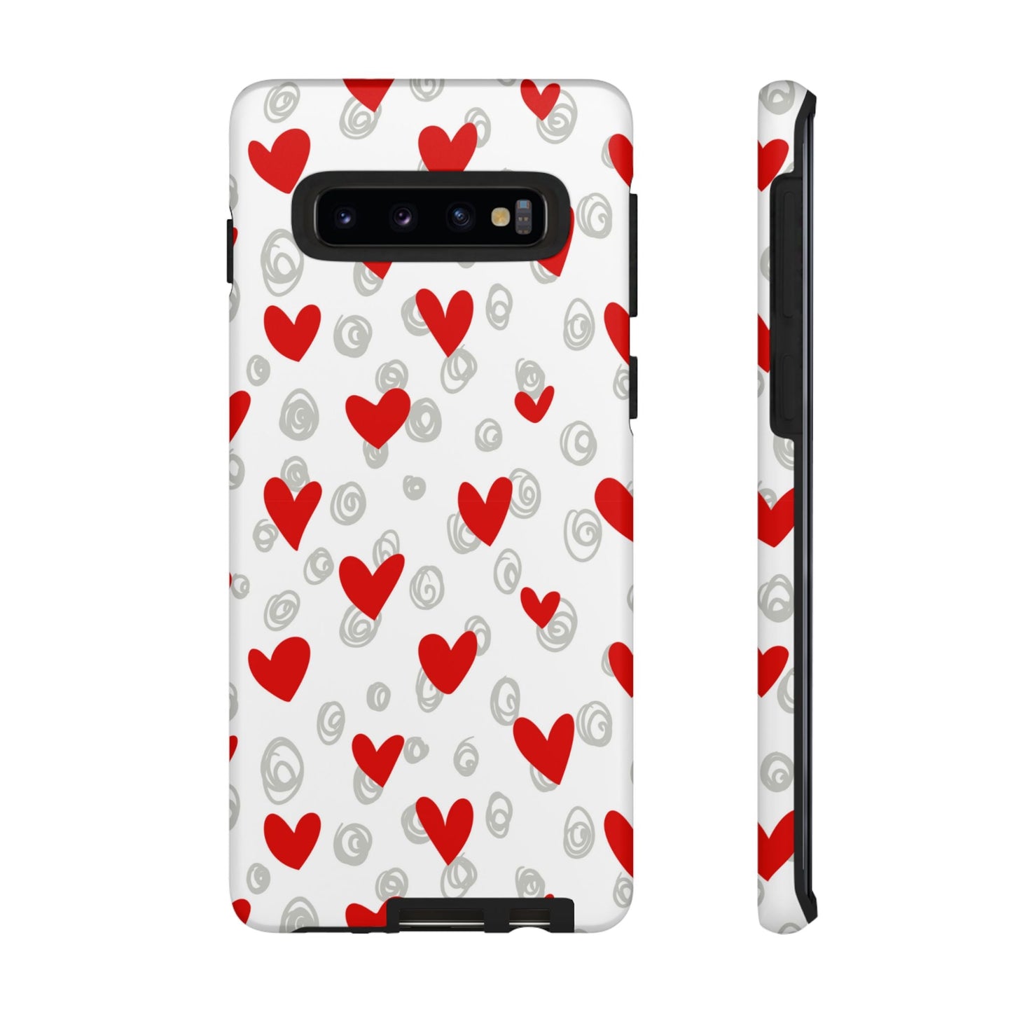 Red Hearts & Doodles – Samsung Galaxy Case - BOGO Cases